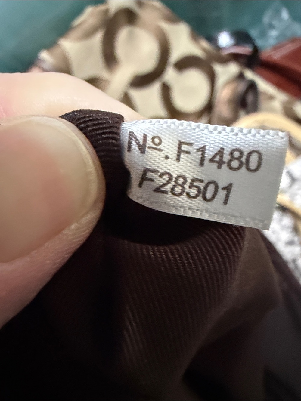 Coach Khaki and Brown Signature Tote - Picture 11 of 11